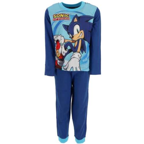 Set pijama albastră din bumbac pentru copii Sonic the Hedgehog, mărimea 2-3 ani