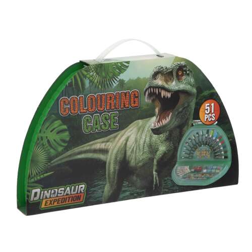 Set de desen cu dinozauri, 51 piese