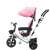 Pepita Pink and White Tricycle with Adjustable Parent Handle