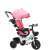 Pepita Pink Tricycle with Parent Steering and Storage Baskets
