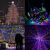 Collage of Springos Cl1009 LED Christmas lights: tree, hands, tunnel