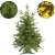 Springos 90cm natural mini spruce Christmas tree with needle detail and lights
