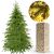 Springos Evergreen 1.2m Artificial Christmas Tree with Packaging and Lights Detail