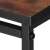 Springos® nesting coffee table set, black metal frame with brown wood top, close-up of table leg