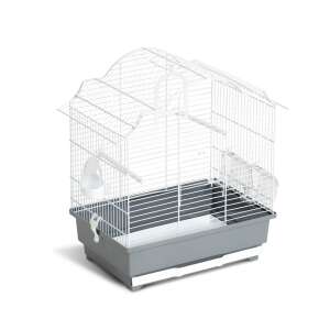 White bird cage with gray base, FOP Colivie Patty New - Bird Cage
