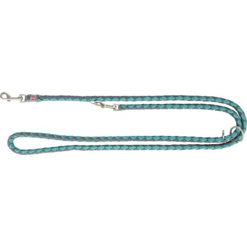 Trixie Lesa Cavo Coarda adjustable dog leash, aqua/graphite, 2.00 m/12 mm