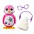 Accesorii pentru jucărie de pluș interactivă Silverlit Csupaszív Mini Penguin #roz, pinguin roz, ochelari, pălărie, bandă pentru cap