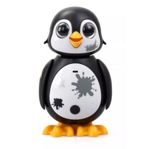 Jucărie interactivă Silverlit Csupaszív Mini Penguin, neagră, cu ochi mari și burtă albă - Jocuri interactive pentru copii