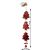 Flippy Karácsonyi Fafüzér - Csillogó Piros Fenyőfák - 36 cm méret információval