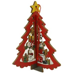 Fa Karácsonyfadísz Mikulás - Wooden Christmas tree ornament with Santa Claus - Christmas tree ornament