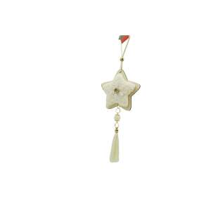 White star Christmas tree ornament with a tassel, Flippy brand - Christmas tree ornament