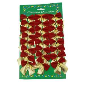 Set 24 fundite pentru brad, Rosii-Aurii , 5 x 6 cm, din poliester, KipHome 107619910 - Ambalaje cadouri