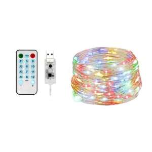 Flippy 100 LED RGB lampki muzyczne z pilotem, 10 metrów, zasilane USB - Flippy Lightshine