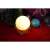 3D Moon Light lamp with wooden stand, warm white LED, battery operated, no battery included, 12 cm, Flippy, on a red surface