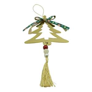 Ornament brad, KipHome, Brad, Auriu, Lucios, 15*28CM, Acril, Interior/ Exterior 107620406 - Decorațiuni pentru pomul de Crăciun