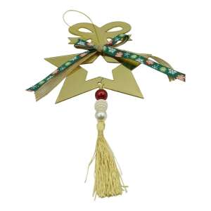 Ornament brad, KipHome, Stea, Auriu, Lucios, 15*26CM, Acril, Interior/ Exterior 107620442 - Decorațiuni pentru pomul de Crăciun