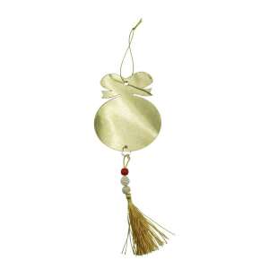 Ornament brad, KipHome, Rotund, Auriu, Lucios, 10*23CM, Acril, Interior/ Exterior 107620588 - Decorațiuni pentru pomul de Crăciun