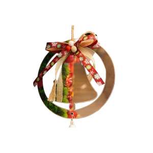 Ornament brad, KipHome, Clopotel, Argintiu, Lucios, 14*26CM, Acril, Interior/ Exterior 107620627 - Decorațiuni pentru pomul de Crăciun