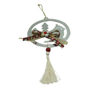 Ornament brad, KipHome, Pasare, Argintiu, Lucios, 14*26CM, Acril, Interior/ Exterior 107620652 - Decorațiuni pentru pomul de Crăciun