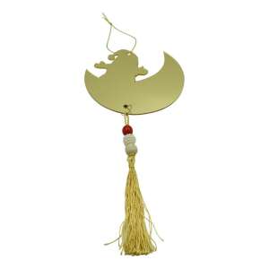 Ornament brad, KipHome, Luna, Auriu, Lucios, 10*25CM, Acril, Interior/ Exterior 107620787 - Decorațiuni pentru pomul de Crăciun