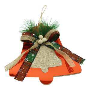 Ornament brad, KipHome, Clopotel, Rosu, Lucios, 14*16CM, Acril, Interior/ Exterior 107620920 - Decorațiuni pentru pomul de Crăciun