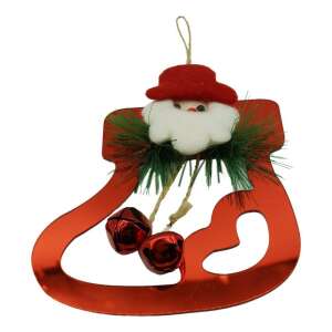 Ornament brad, KipHome, Gheata cu clopotei, Rosu, Lucios, 15*20CM, Acril, Interior/ Exterior 107620971 - Decorațiuni pentru pomul de Crăciun