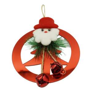 Ornament brad, KipHome, Brad cu clopotei, Rosu, Lucios, 15*20CM, Acril, Interior/ Exterior 107621031 - Decorațiuni pentru pomul de Crăciun