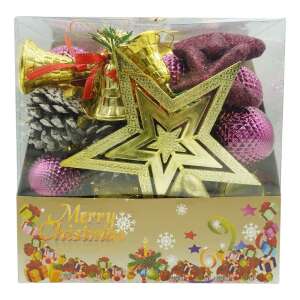 Комплект от 50 украшения за коледно дърво, KeepHome, тип глобус, червено/златно, пластмаса, блестящо покритие, кутия 18 см дължина x 12 см дълбочина... 107621145 - Коледа