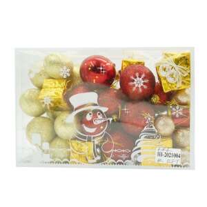 Set de 45 ornamente de brad, KipHome, de tip Glob, , din polistiren, cu finisaj sclipitor , cutie  8  cm adancime x 24  cm lungime x 16  cm inaltime 107621118 - Decorațiuni pentru pomul de Crăciun