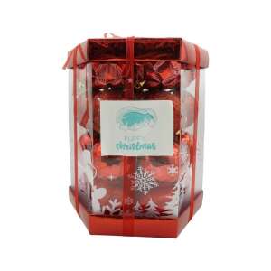 Set de 28 ornamente de brad, KipHome, de tip Glob, Rosu, din polistiren, cu finisaj sclipitor , cutie  18  cm adancime x 22  cm inaltime x 18  cm lungime) 107621319 - Decorațiuni pentru pomul de Crăciun