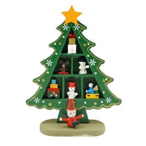 Decoratiune Craciun, Brad, Verde, 3 randuri cu ornamente, 12 cm x 18 cm, Lemn, KipHome 107621728 - Flippy Decorațiuni de Crăciun