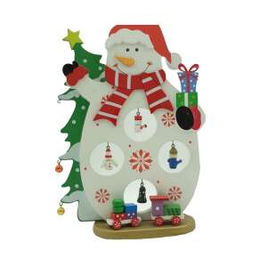 Figurina decorata de Craciun, Om de zapada, Alb, din Lemn, 18 cm x 24.5 cm, Interior, KipHome 107622003 - Flippy Decorațiuni de Crăciun