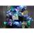 Karácsonyi talmi LED-del, kék, mintás kerek flitterekkel, 2 m x 5 cm, PVC, Sir, Mesterséges, Flippy 107622425