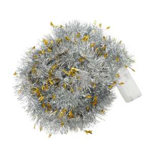 Коледна сърма с LED, Златна, звезда, 2 м х 5 см, PVC, Връв, Изкуствена, KipHome 107622449