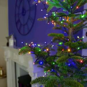 Flippy 35m 350 LED Christmas lights, multi-color, flashing, with remote control, connectable, green wire - Christmas