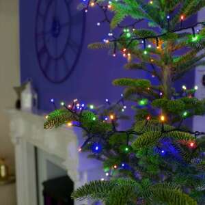 Flippy Christmas lights on a Christmas tree, 60 meters long, 600 LED lights, red, blue, green, flashing - Home & Garden