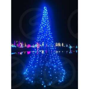 Blue Christmas lights on a Christmas tree - Home & Garden