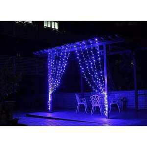 Flippy 600 LED blue curtain lights, 10 meters long, with flashing effect, for indoor and outdoor use - Home & Garden