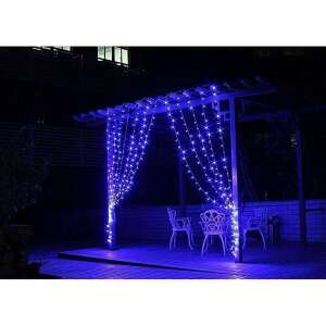 Flippy 17m blue LED curtain lights with 1020 LEDs, IP44 waterproof, for indoor and outdoor use - Christmas