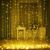 Flippy Christmas Curtain Lights 4m x 2m - Warm White LED String Lights for Indoor Outdoor Decoration
