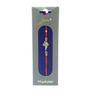 Brățară balerină Jolie placată cu aur de 24 karate cu șnur roșu - Brățări dame