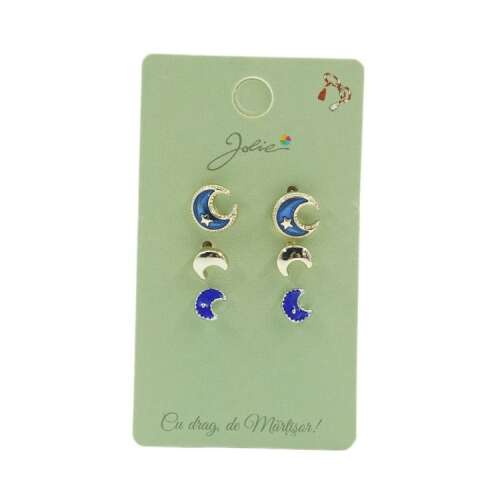 3 pár félhold alakú fülbevaló készlet 107630770