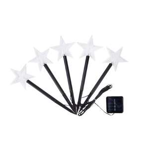 5 pack of solar powered LED star lights, with solar panel - Flippy String Light