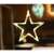 Decoratiune luminoasă stea LED agățată de o fereastră, alb cald, Flippy