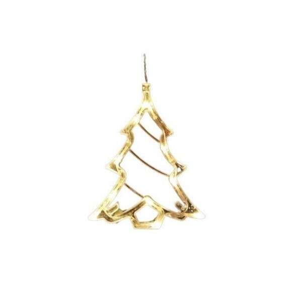 Illuminated Christmas Decoration, Fir Tree Shape, 21x13 cm, with Suction Cup, Warm White, flippy