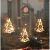 Christmas Tree LED Window Decoration Lights, warm white glow
