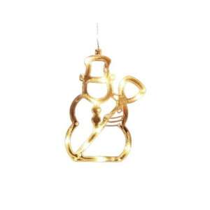 Decoratiune luminoasă de Crăciun în formă de om de zăpadă cu lumini LED albe calde, 19x18 cm, cu ventuză, Flippy - Flippy Decorațiuni de Crăciun