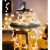 StarLight Christmas String Lights with star shaped LEDs wrapped around a stool