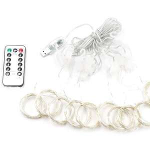 Коледна светлинна гирлянда, Тип завеса IP44, 3m x 2m, 200 LED, Топла бяла, USB и дистанционно управление с 8 функции, Flippy, топло бели завеси светлини, коледни светлини, светлини за феи, декоративни светлини - Flippy