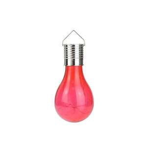 Lampa Solara LED Decorativa sub forma de Bulb, pentru exterior, suspendata, IP65, Ultron Rosu, KipHome 107633693 - Lanternă solară